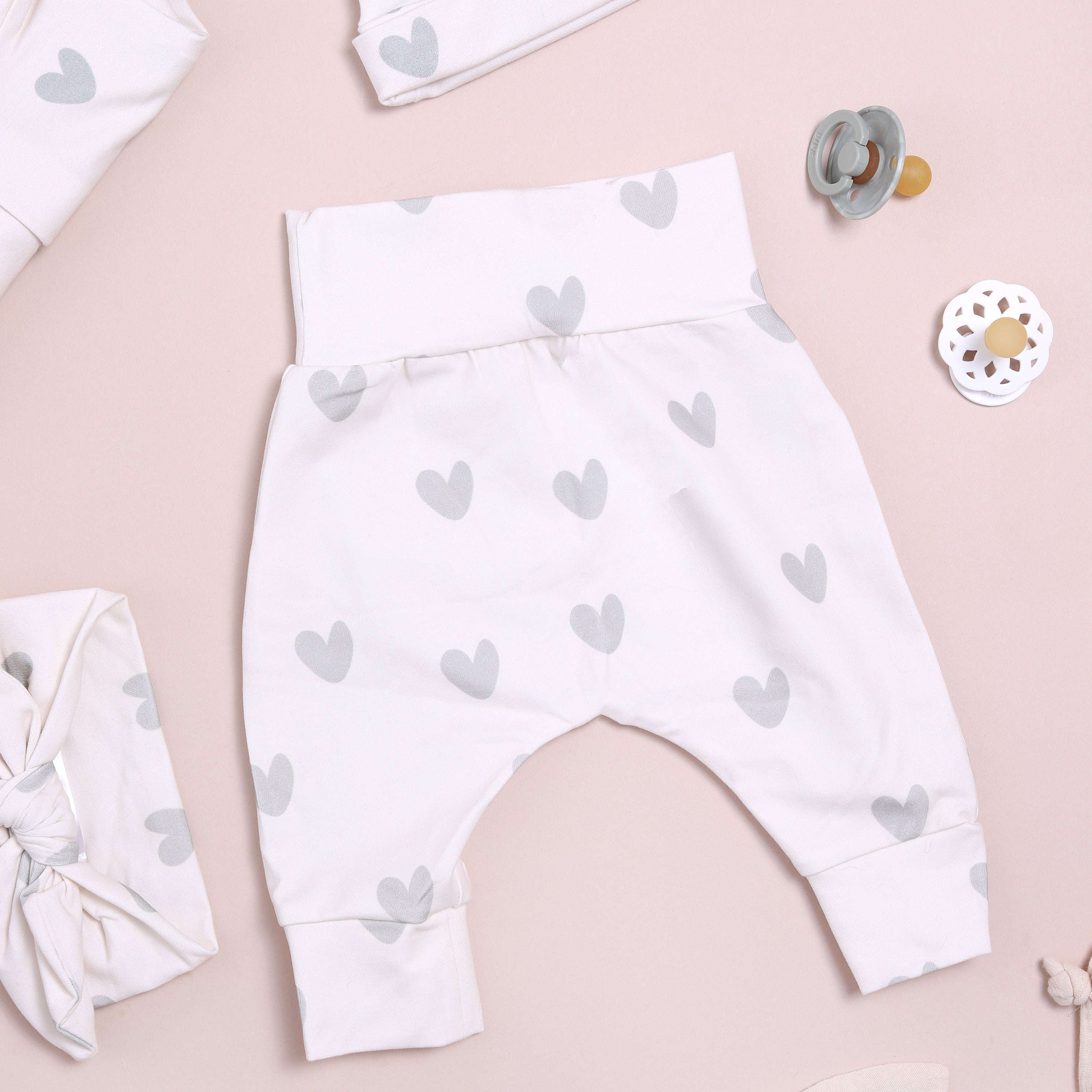 Mint heart baby leggings and accessories (Organic) Sue and Samuel