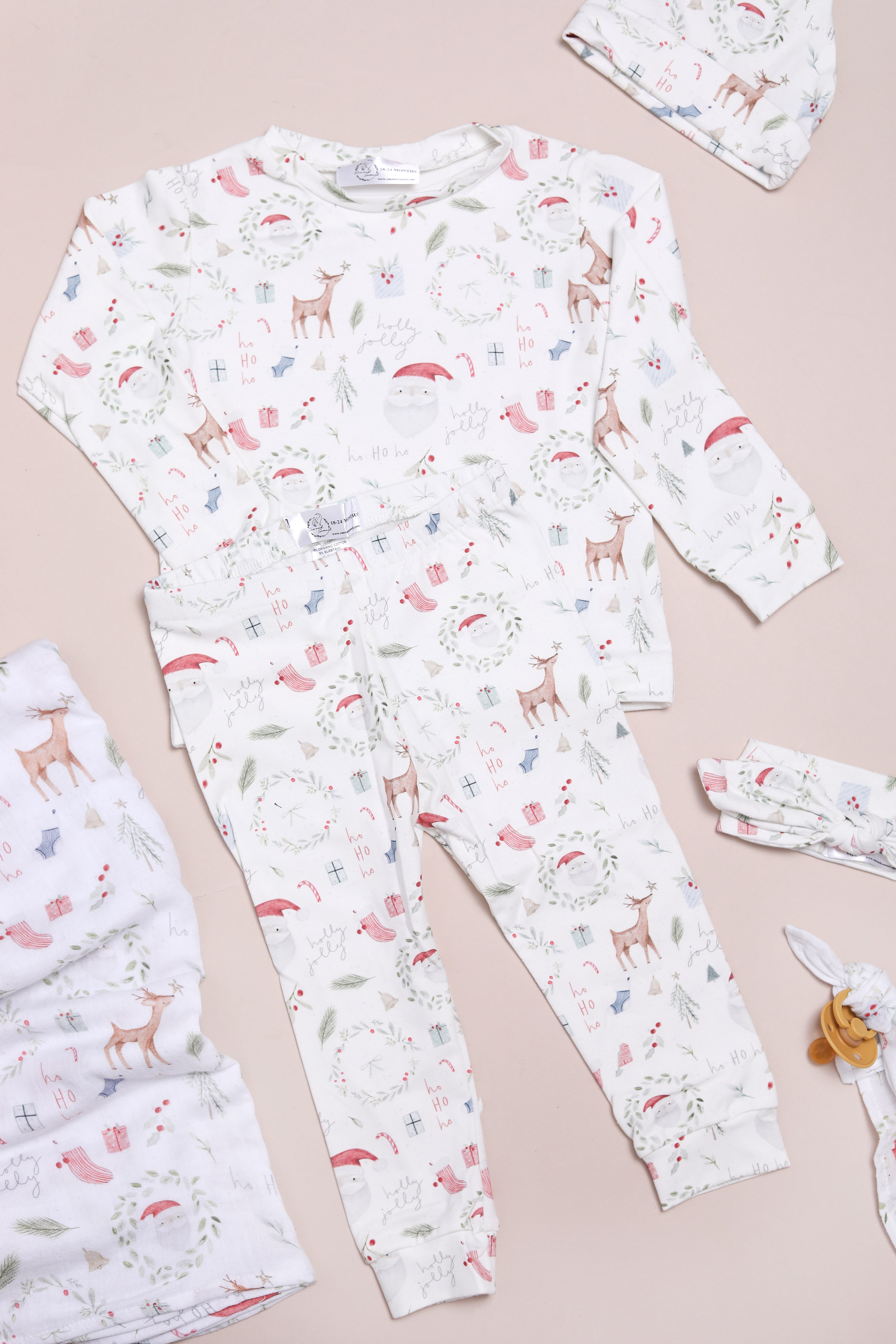 Holly jolly toddler pyjamas - Sue and Samuel