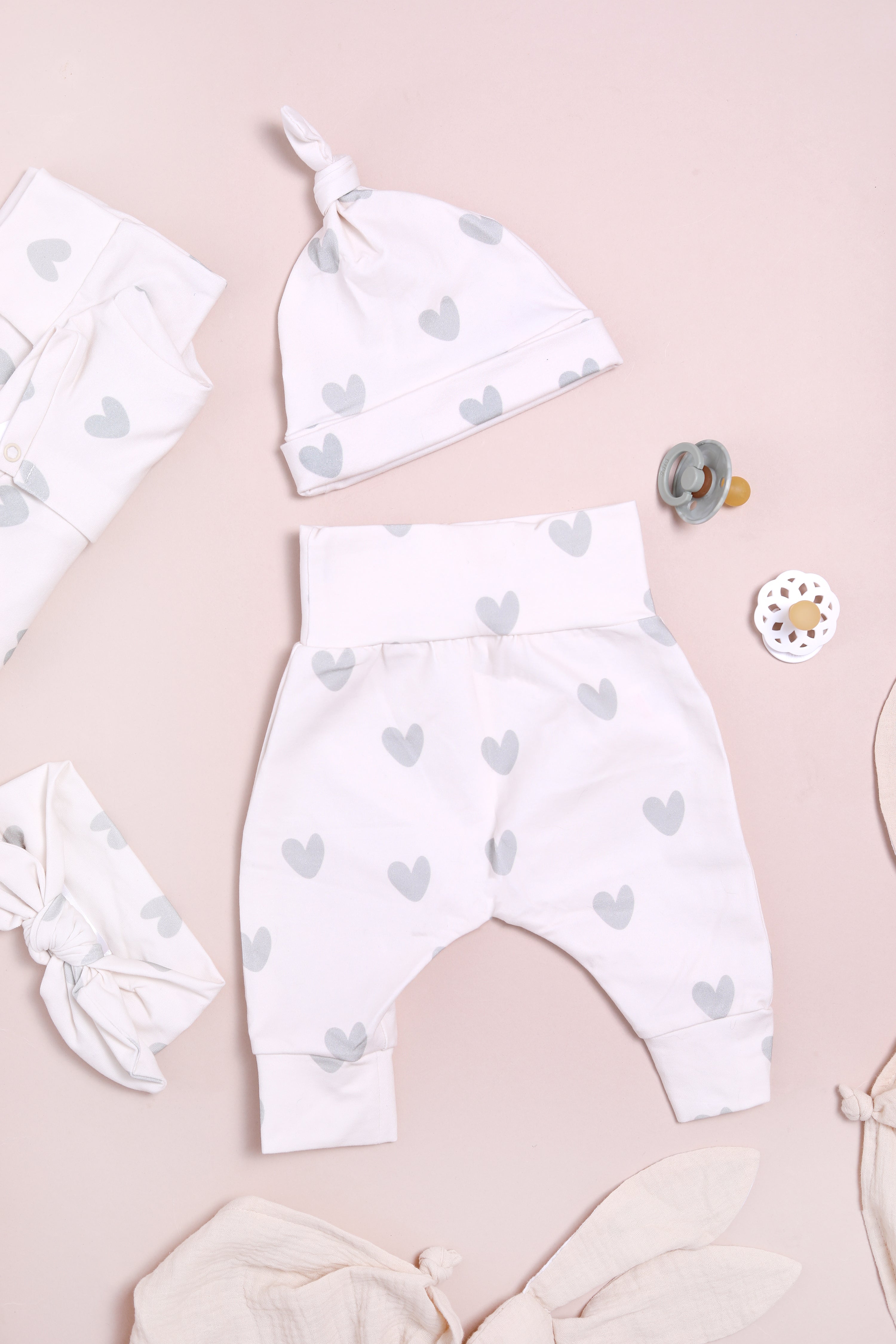 Mint heart baby leggings and accessories (Organic) Sue and Samuel