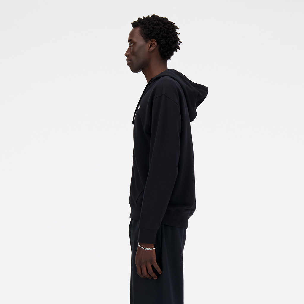 New Balance New Balance Stacked Logo French Terry FZ Hoodie - black
