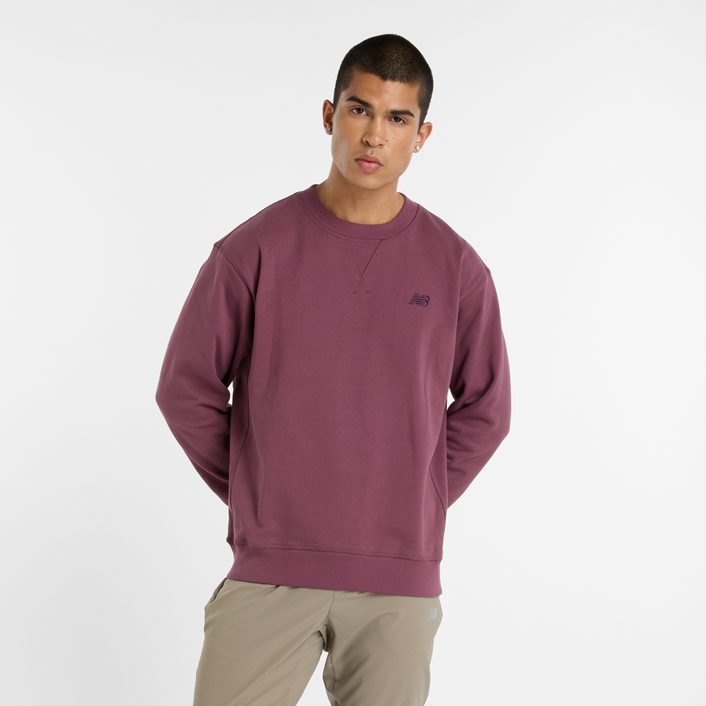 New Balance NB Athletics French Terry Crew - faded plum