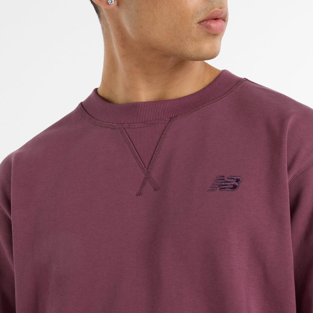 New Balance NB Athletics French Terry Crew - faded plum