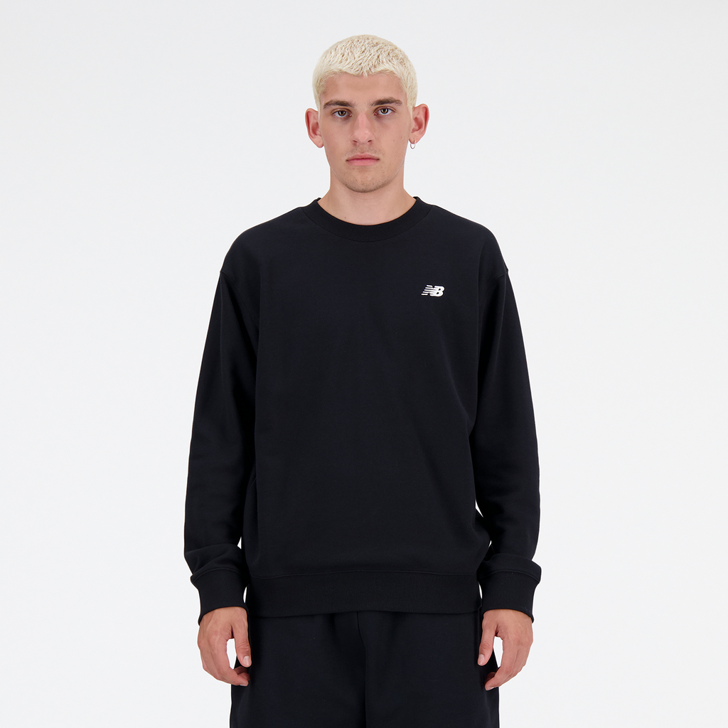 New Balance Sport Essentials Small Logo French Terry Crew - black