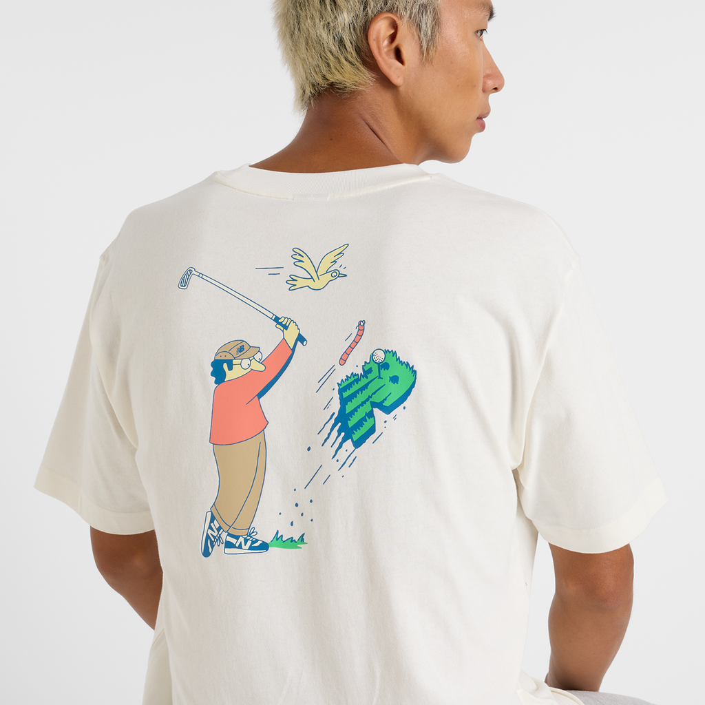 New Balance Athletics Golf Cartoon T-Shirt - sea salt
