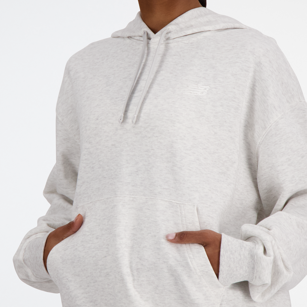 New Balance W Sport Essentials French Terry Small Logo Hoodie - ash heather