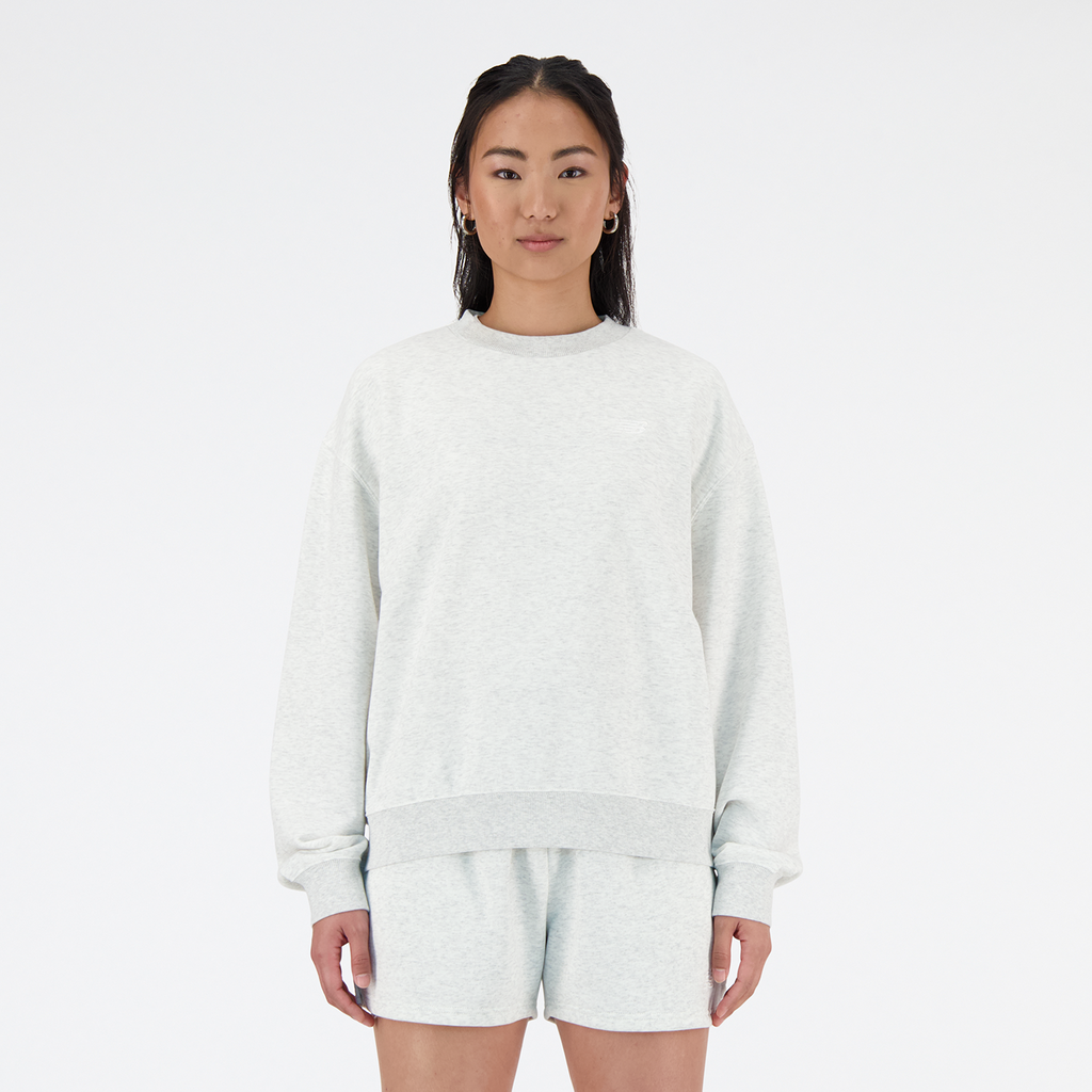 New Balance W Sport Essentials French Terry Small Logo Crew - ash heather