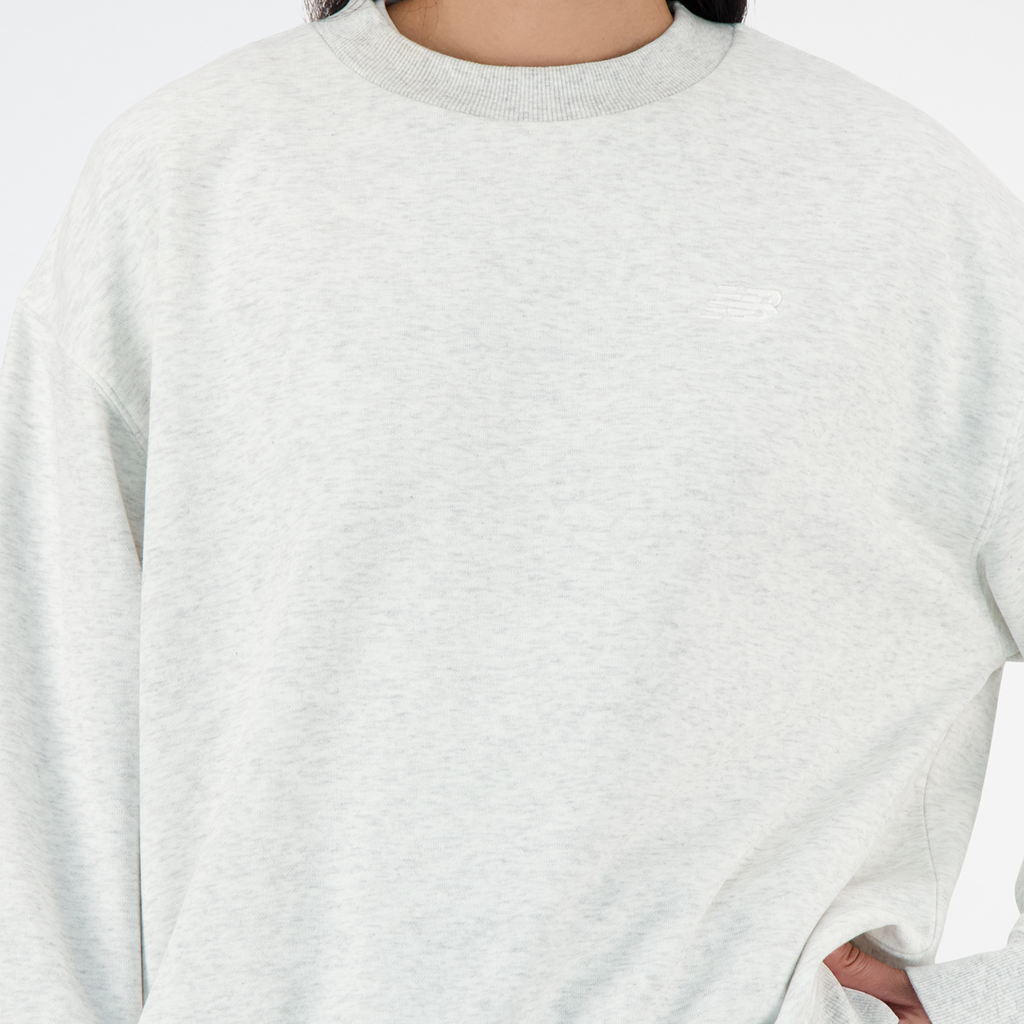 New Balance W Sport Essentials French Terry Small Logo Crew - ash heather