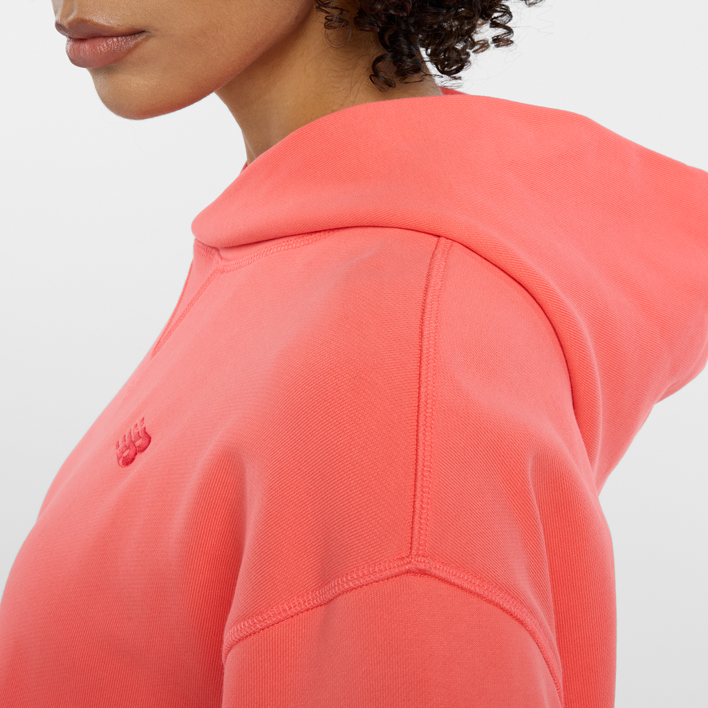 New Balance W NB Athletics French Terry Hoodie - drift red