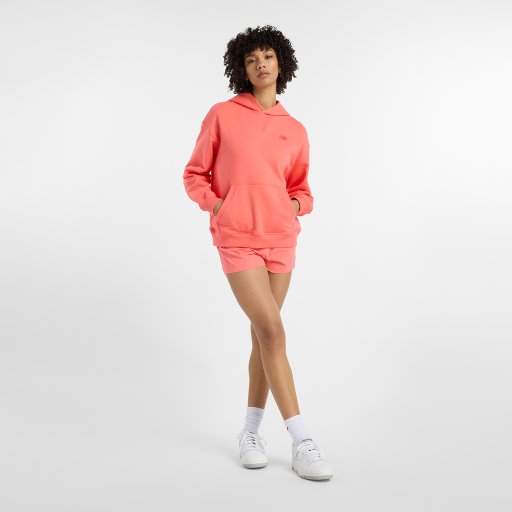 New Balance W NB Athletics French Terry Hoodie - drift red