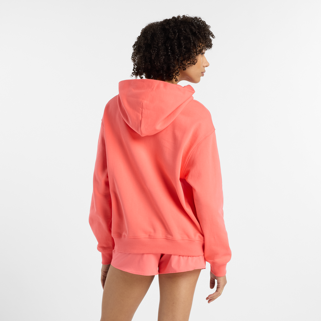 New Balance W NB Athletics French Terry Hoodie - drift red
