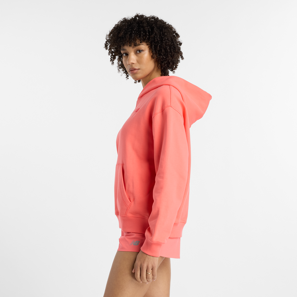 New Balance W NB Athletics French Terry Hoodie - drift red