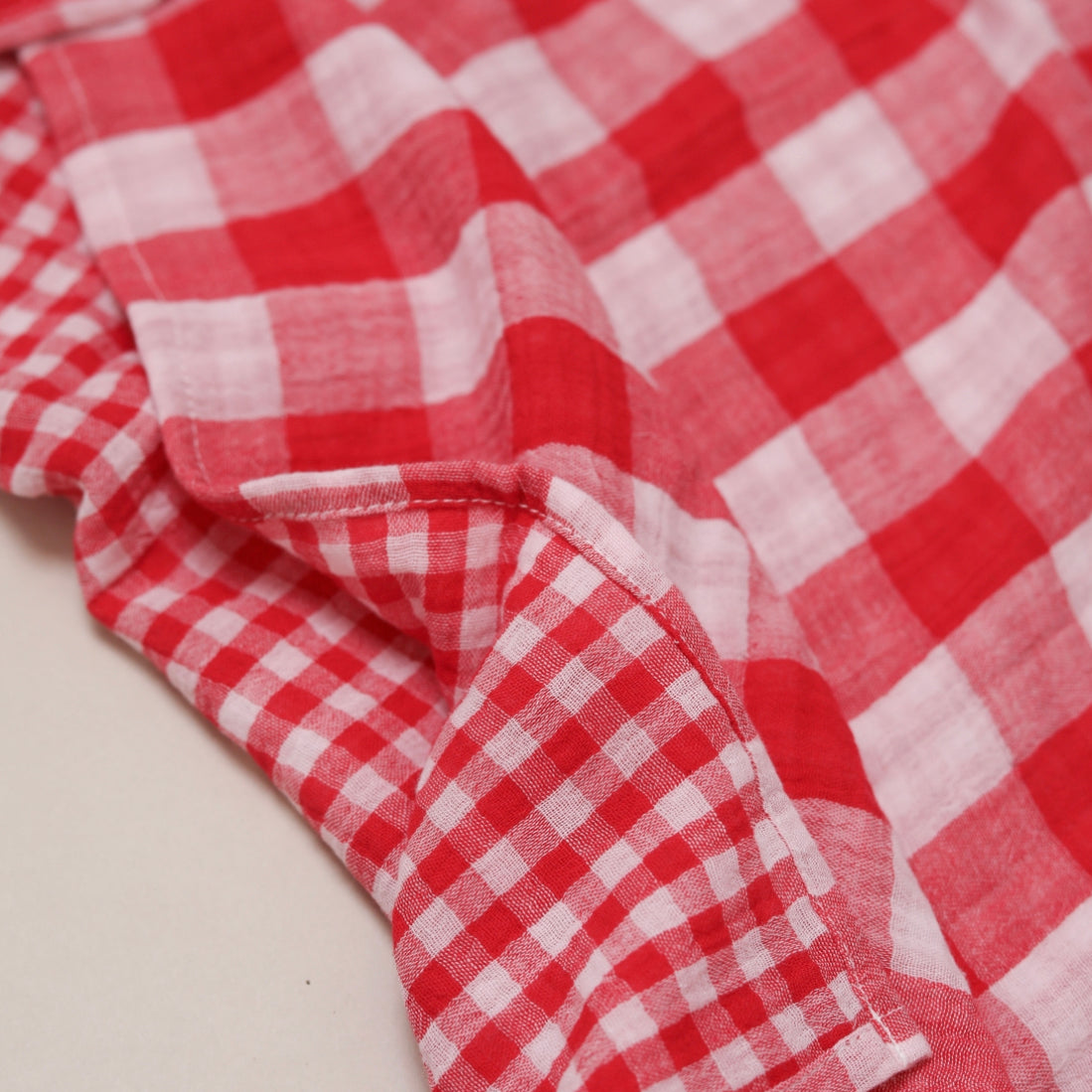 Red check muslin cloth (Reversible) Sue and Samuel