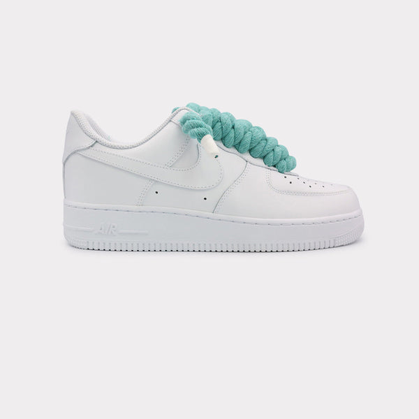 Nike Air Force 1 White - Rope Lace Mint