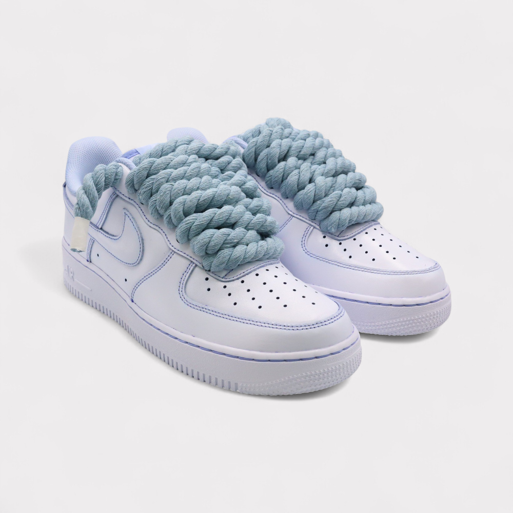 Nike Air Force 1 Light Blue - Rope Lace Light Blue