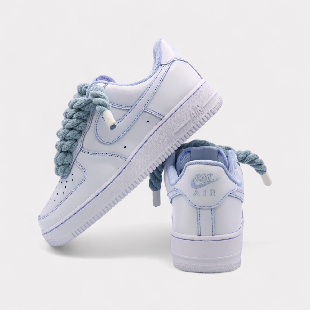 Nike Air Force 1 Light Blue - Rope Lace Light Blue