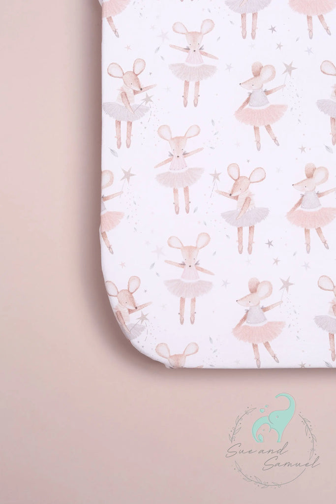 Crib sheet / Next to me sheet Fairy mouse Sue and Samuel